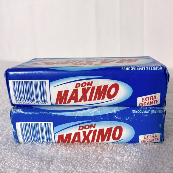 Vintage Don Maximo Detergent Soap Bars Extra Gigante 337.5g X2 - Picture 7 of 8